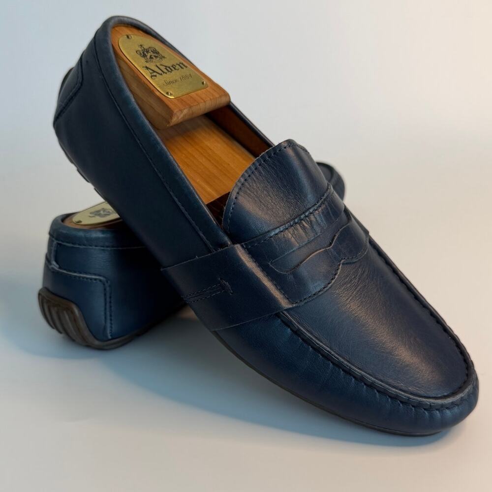 EUC Ralph Lauren Purple Label Hayward Driver Penny Loafers Made in Italy 8 D